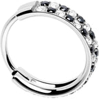20G CZ Double Row Checkerboard Implant Grade Titanium Nose Hoop