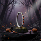 20G Micro Gem Titanium Hinged Nose Hoop - Black Orange Nose Ring