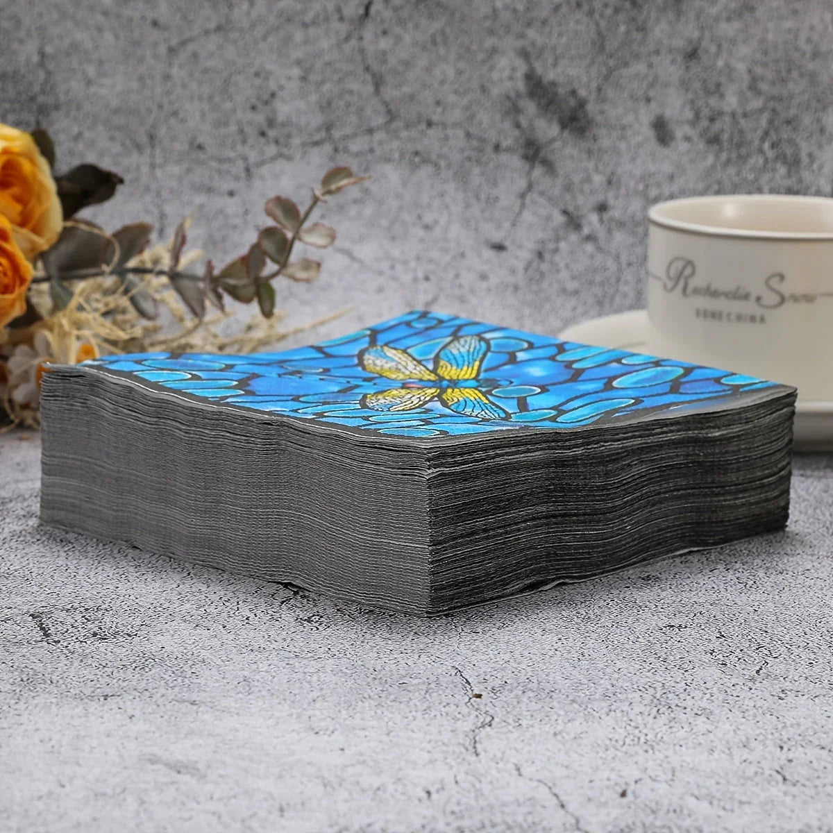 20pc Vintage Dragonfly Napkins - House Of Avana