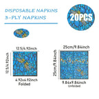 20pc Vintage Dragonfly Napkins - House Of Avana