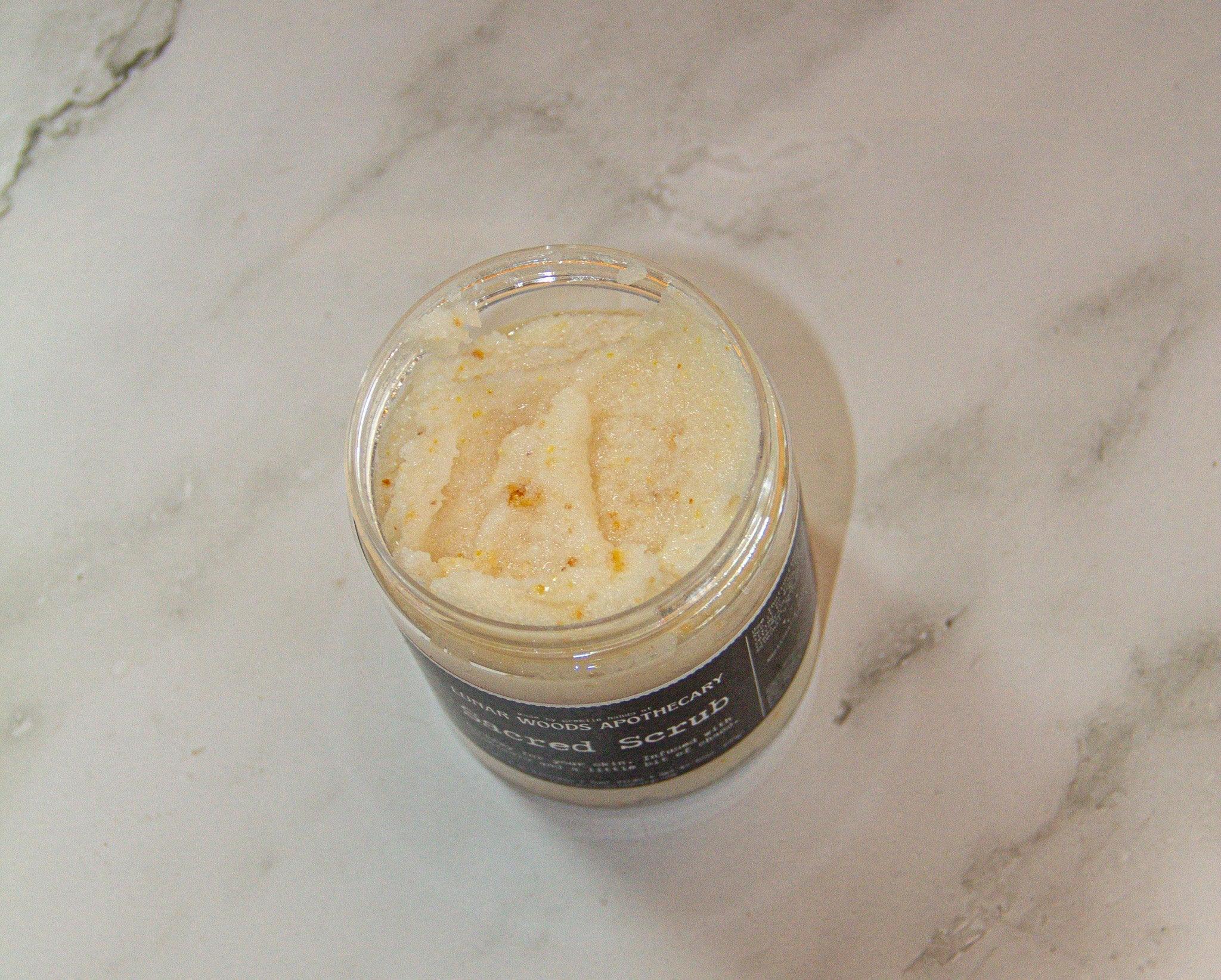 20% Off! Sacred (sugar) Scrub, dimensions view - House Of Avana