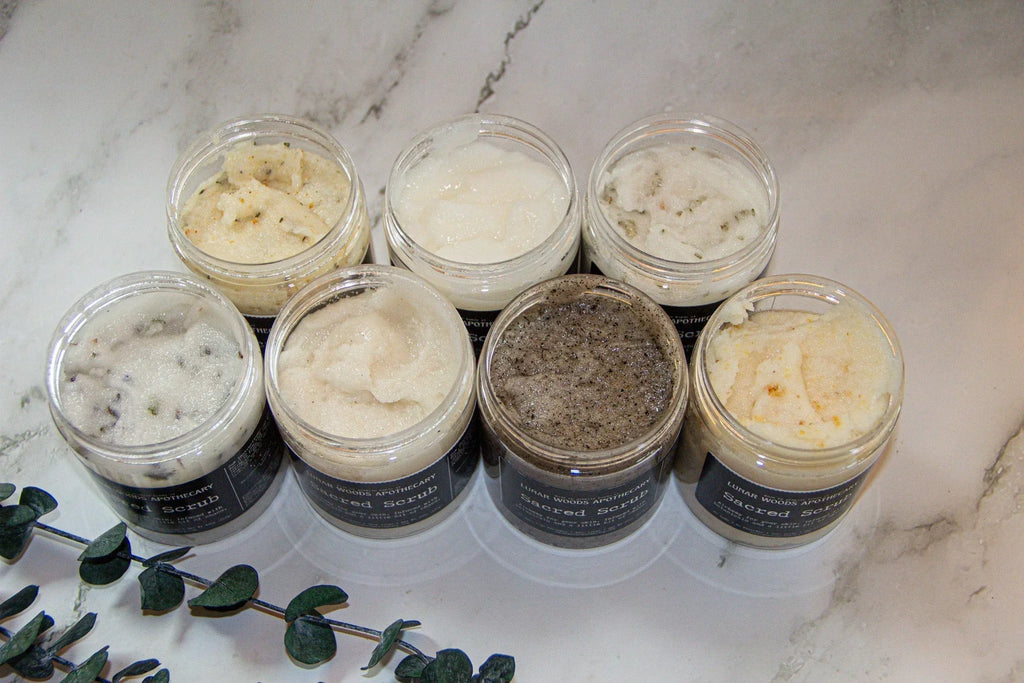 20% Off! Sacred (sugar) Scrub, side view - House Of Avana