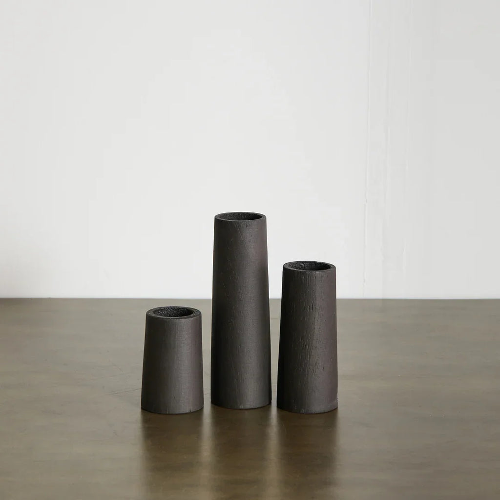 Cylinder Eucalyptus Wood Tealight Candle Holder Kanju Interiors