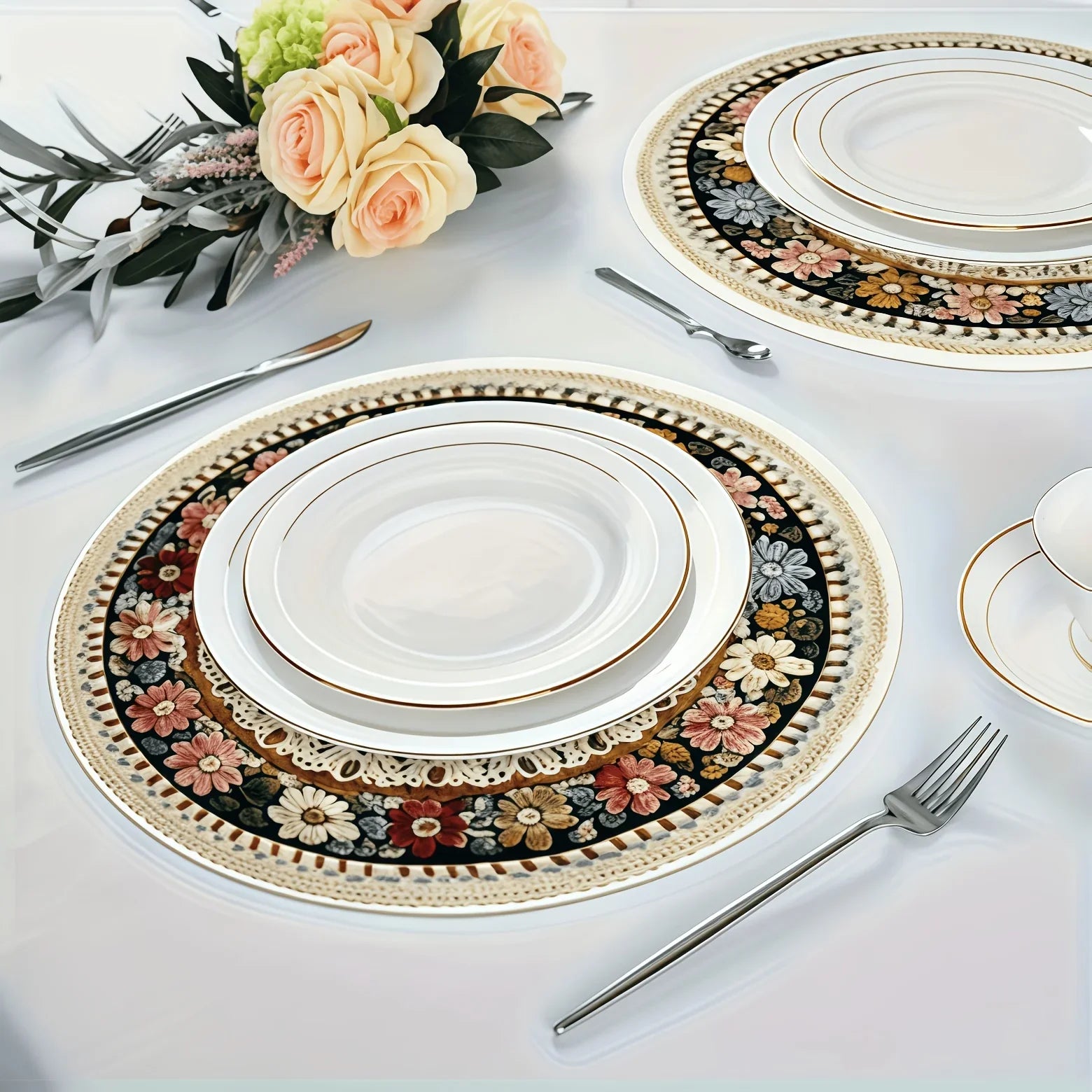 Placemats - Woven Wood Round