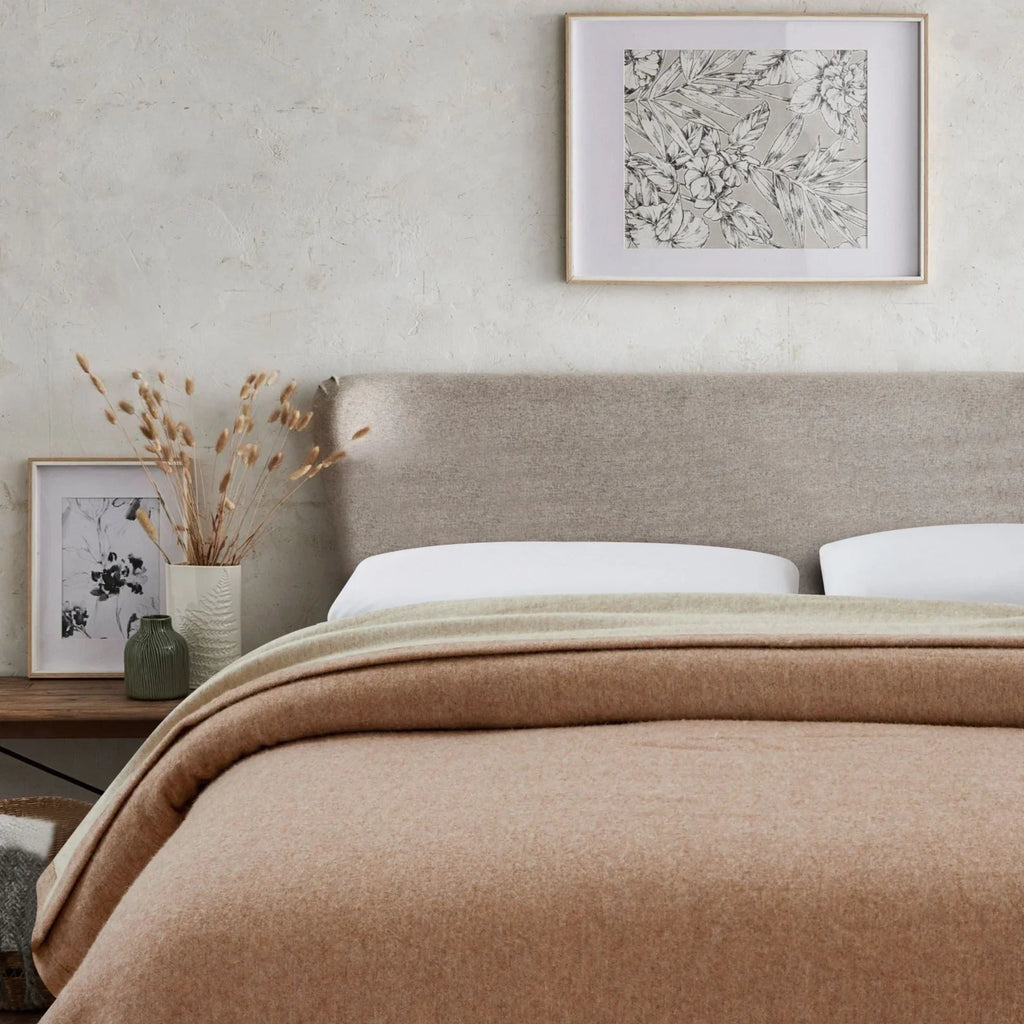 100% Merino Wool Reversible Blanket Mélange Home