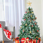 SYNCFUN 9 inch Lighted PVC Star Christmas Tree Topper, Golden Glitter Swirl Treetop Decorations with 10 Warm White LED, Battery Powered for Home Holiday Xmas Party Indoor Decor, Outdoor festival lighting, Tree Topper Accessor House Of Avana