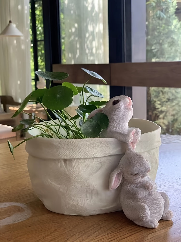 Rabbit Sculpture - Decorative White Small