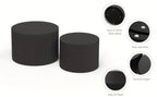 23.6" Vertical Grain Round Wooden Coffee Tables, Modern Nesting Coffee Table Set of 2, Indoor Side Table... - House Of Avana [[SKU:HOA-COF-018]]