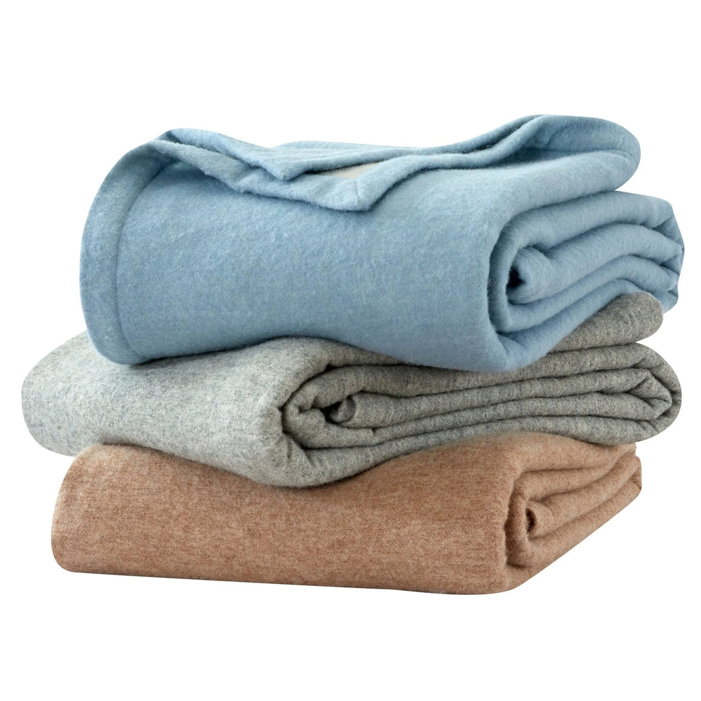 100% Merino Wool Reversible Blanket Mélange Home
