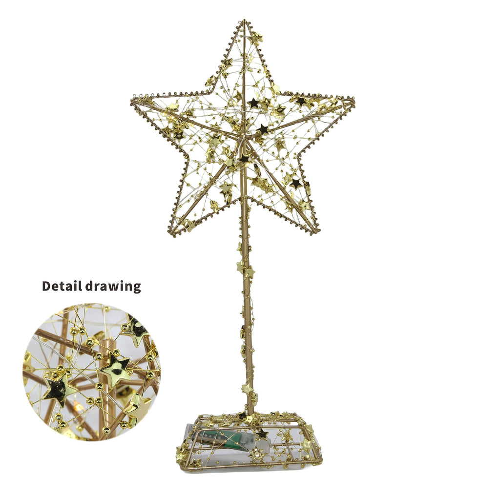 Ramadan Decoration - Star-Studded Metal with LED Lights