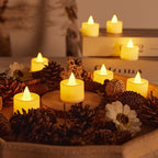 24pcs Flameless LED Candle Lights - Perfect for Halloween & Christmas Decor, Party Ambiance Enhancements, White, Halloween Decorations, Perfect for Winter, New Year, Best for Christmas Ramadan Mubarak House Of Avana