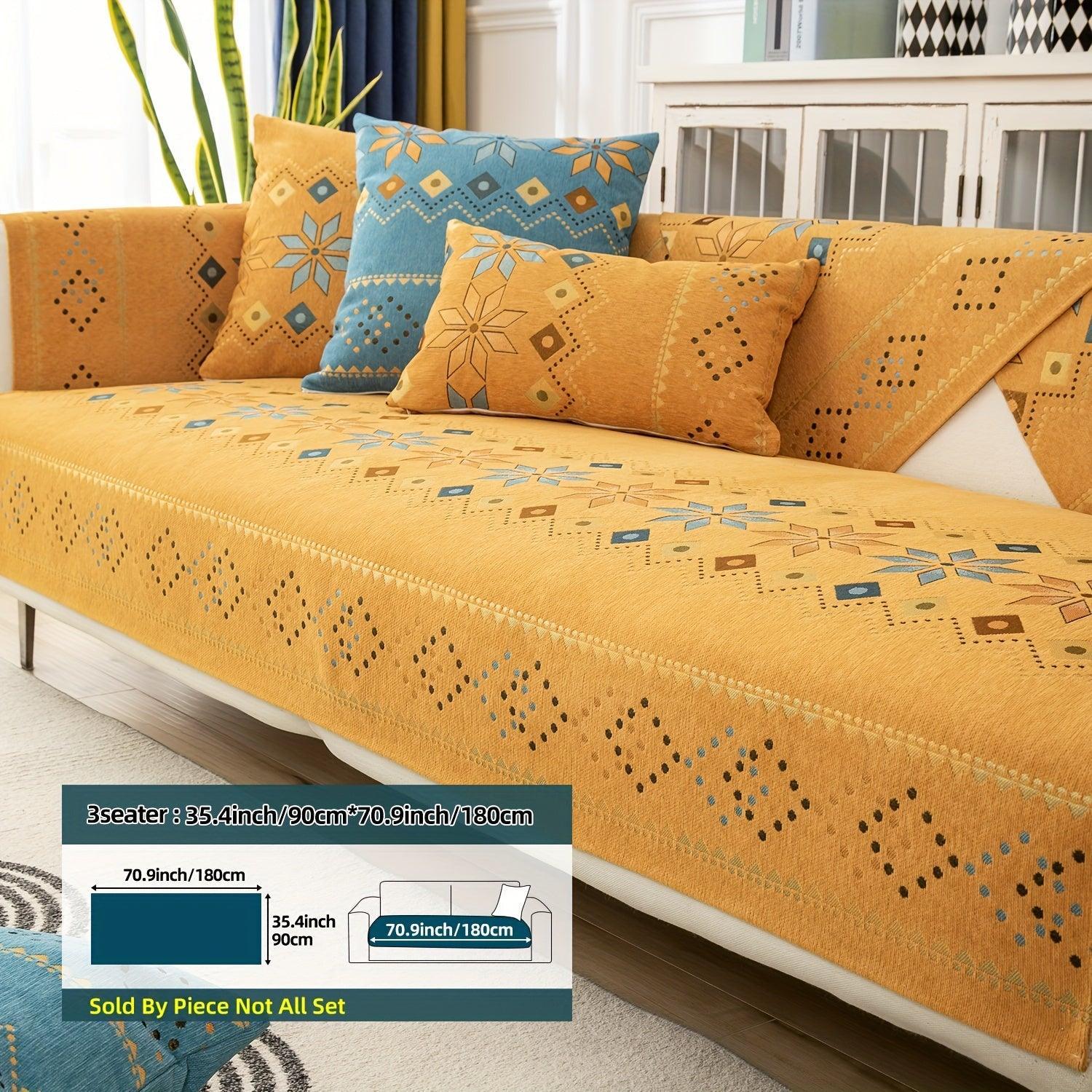 Stylish Bohemian Chenille Slipcovers for Couches topspet