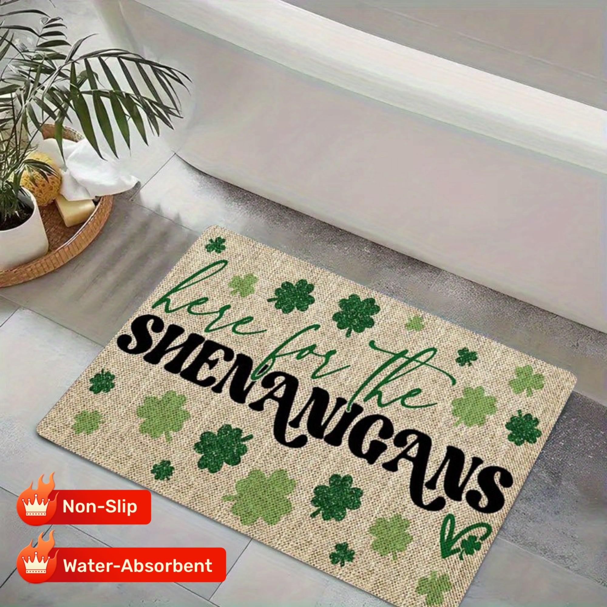 Floor Mat - Non-Slip Rubber Glitter