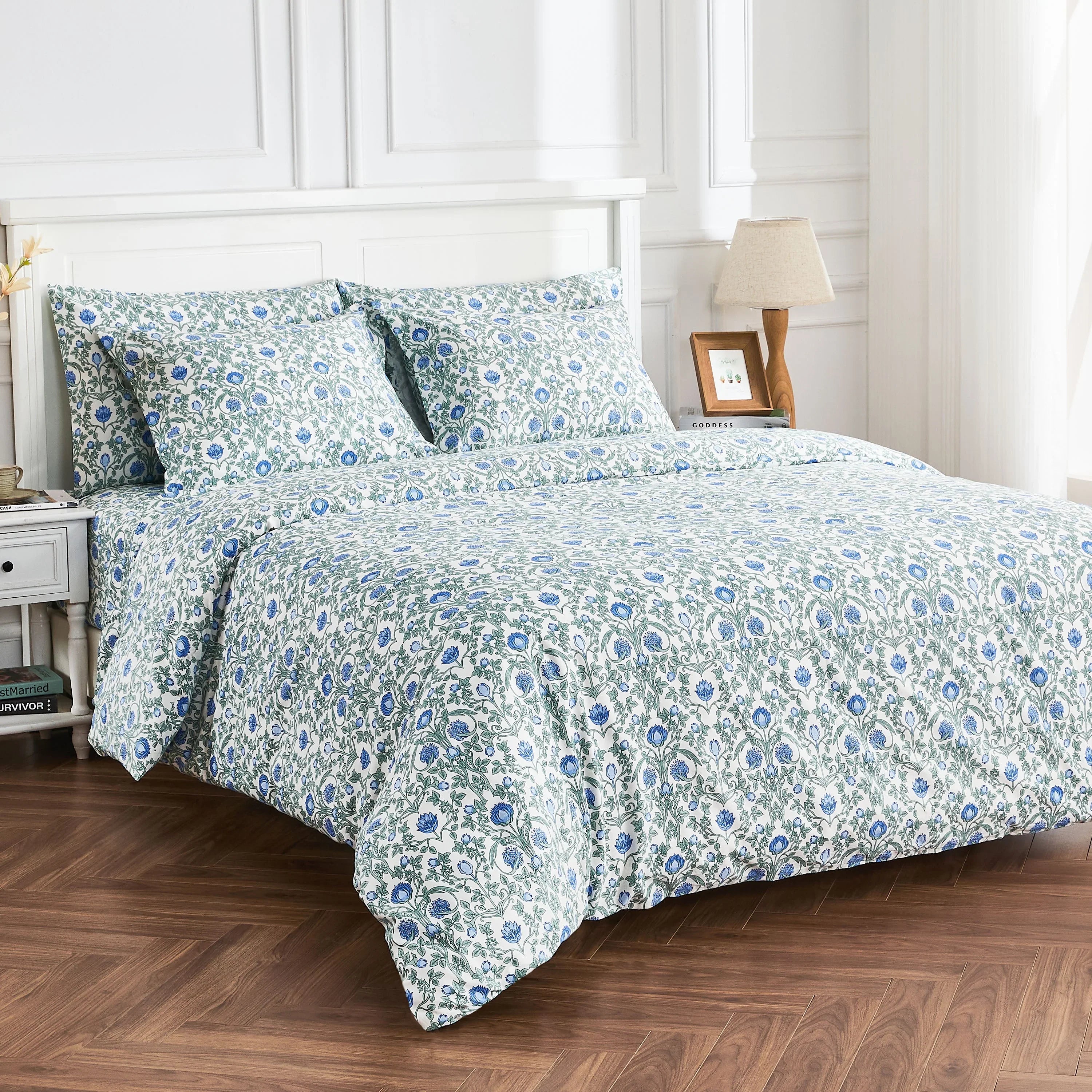 Arts & Crafts Floral Printed Duvet Set Mélange Home