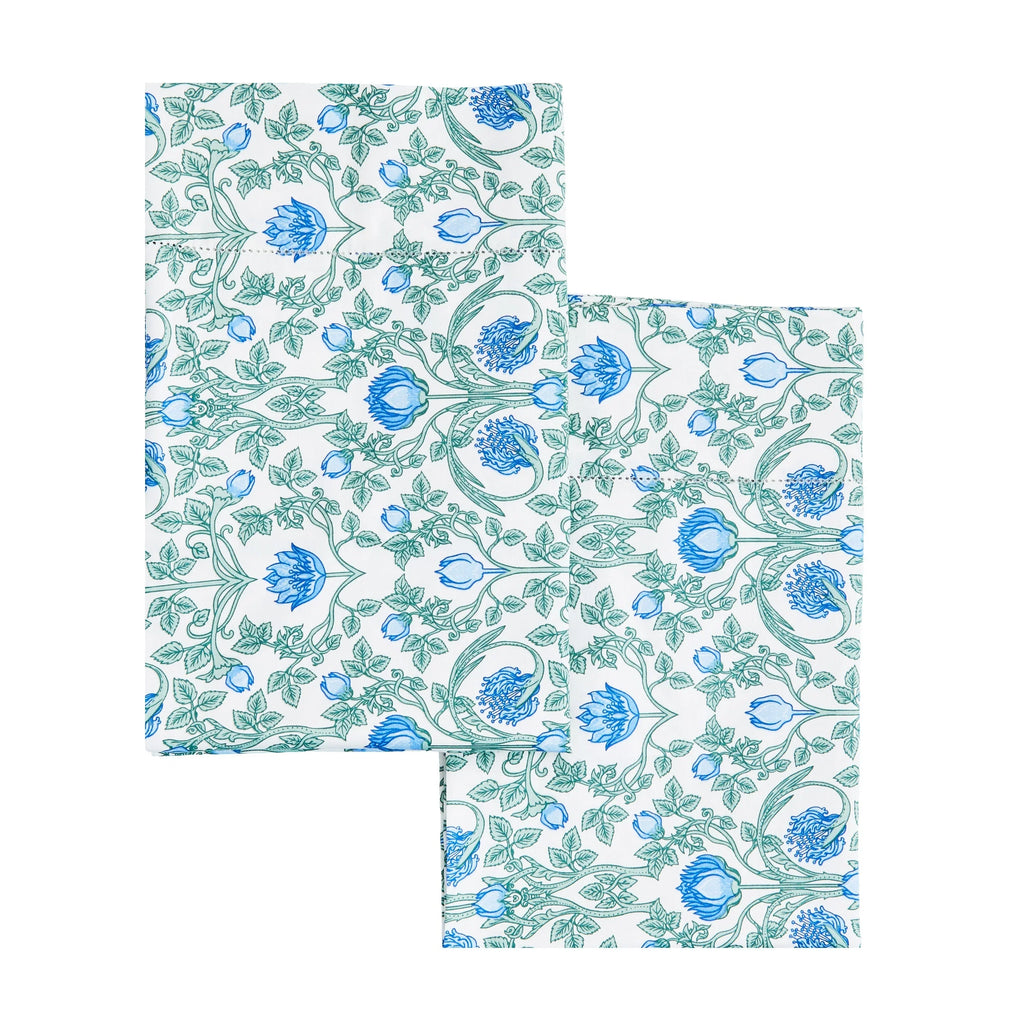 Arts & Crafts Floral Printed Pillowcase Pair Mélange Home