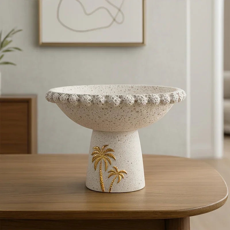 Decorative Tray - Ramadan Coconut Trees Wooden Large