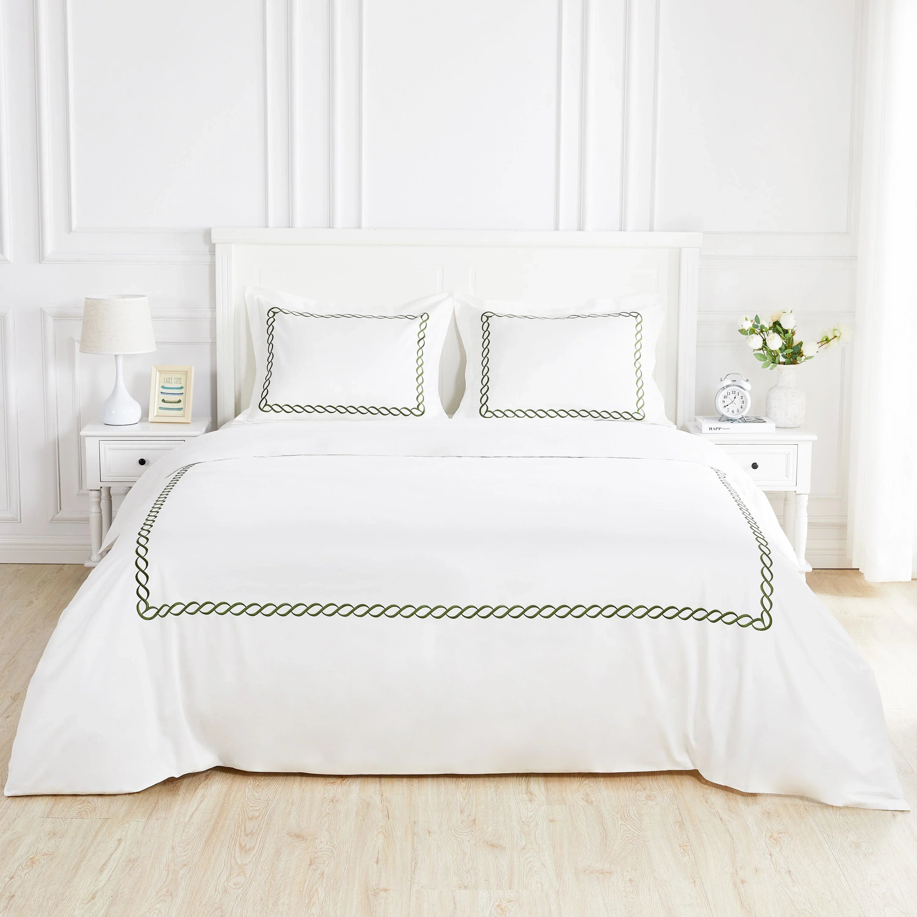 600 Thread Count Rope Embroidered Duvet Set Mélange Home