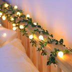 LED Ivy White Ball Fairy Lights, Round Ball String Green Vine Garland Lights, Suitable for Bedroom, Room, Wall, Party, Wedding, Holiday, Indoor and Christmas House Of Avana