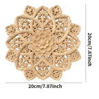 Wall Art - Unpainted White Wood Floral