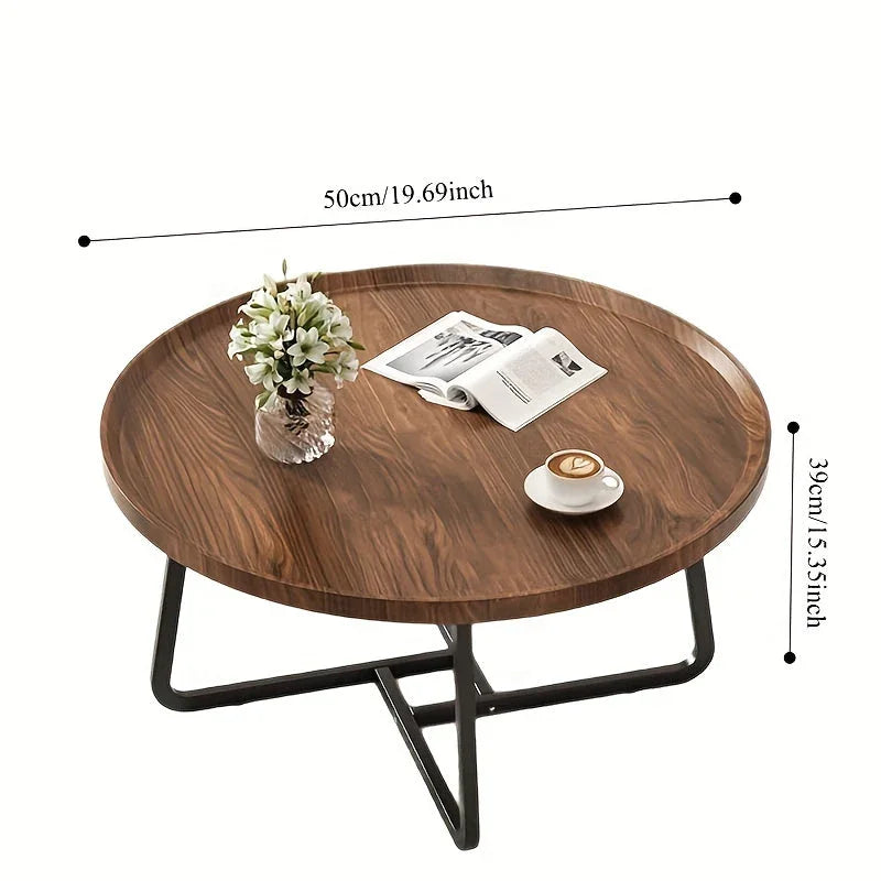 Luxury Round Coffee Table Set | Modern Minimalist Design for Living Room, Balcony & Bay Window | Space-Saving Modular Storage & Casual Coffee Table for Small Spaces House Of Avana