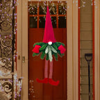 27-inch Artificial Evergreen Christmas Wreath with Festive Decor, back view - House Of Avana