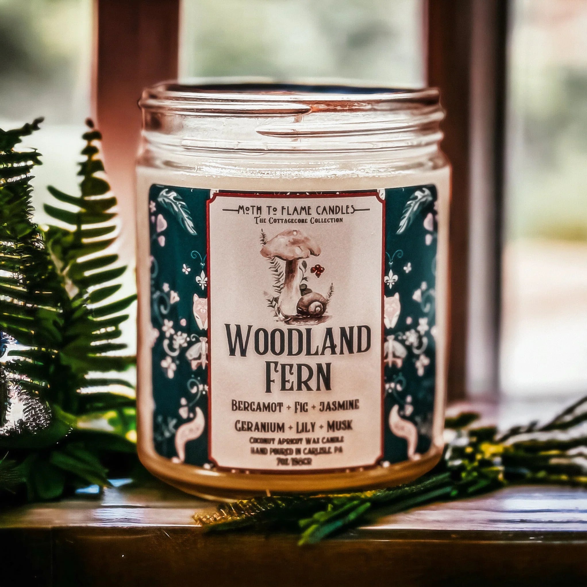 Woodland Fern – 7 oz Candle Moth to Flame Candles
