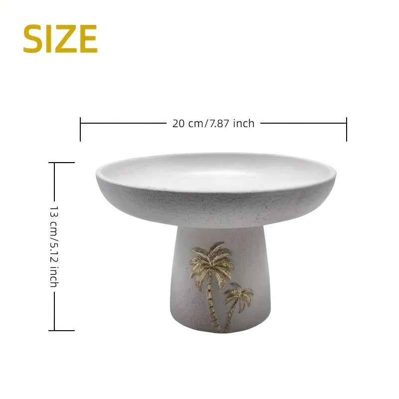 Decorative Tray - Palm Tree Design Ceramic Small