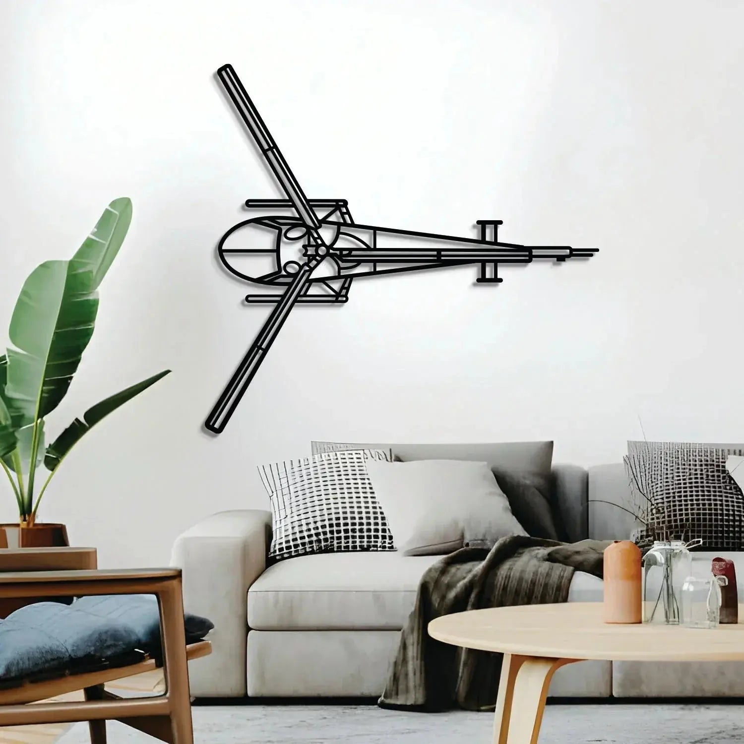 280fx Top Metal Aircraft Wall Art - Ncp0503, side view - House Of Avana