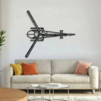 280fx Top Metal Aircraft Wall Art - Ncp0503, front view - House Of Avana
