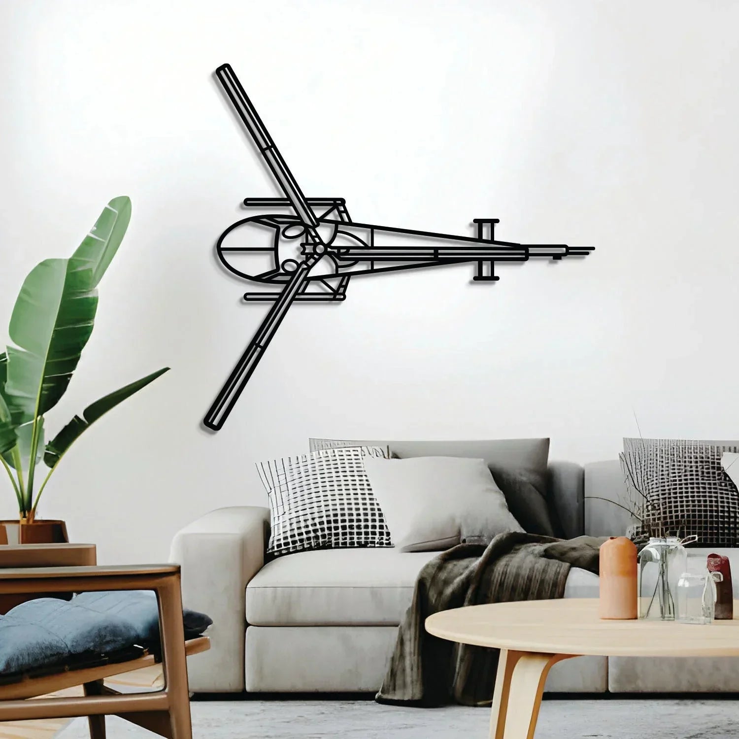 280fx Top Metal Aircraft Wall Art - Ncp0503, side view - House Of Avana