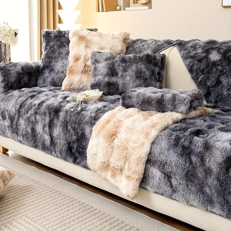 Luxurious Gradient Velvet Sofa Cover topspet