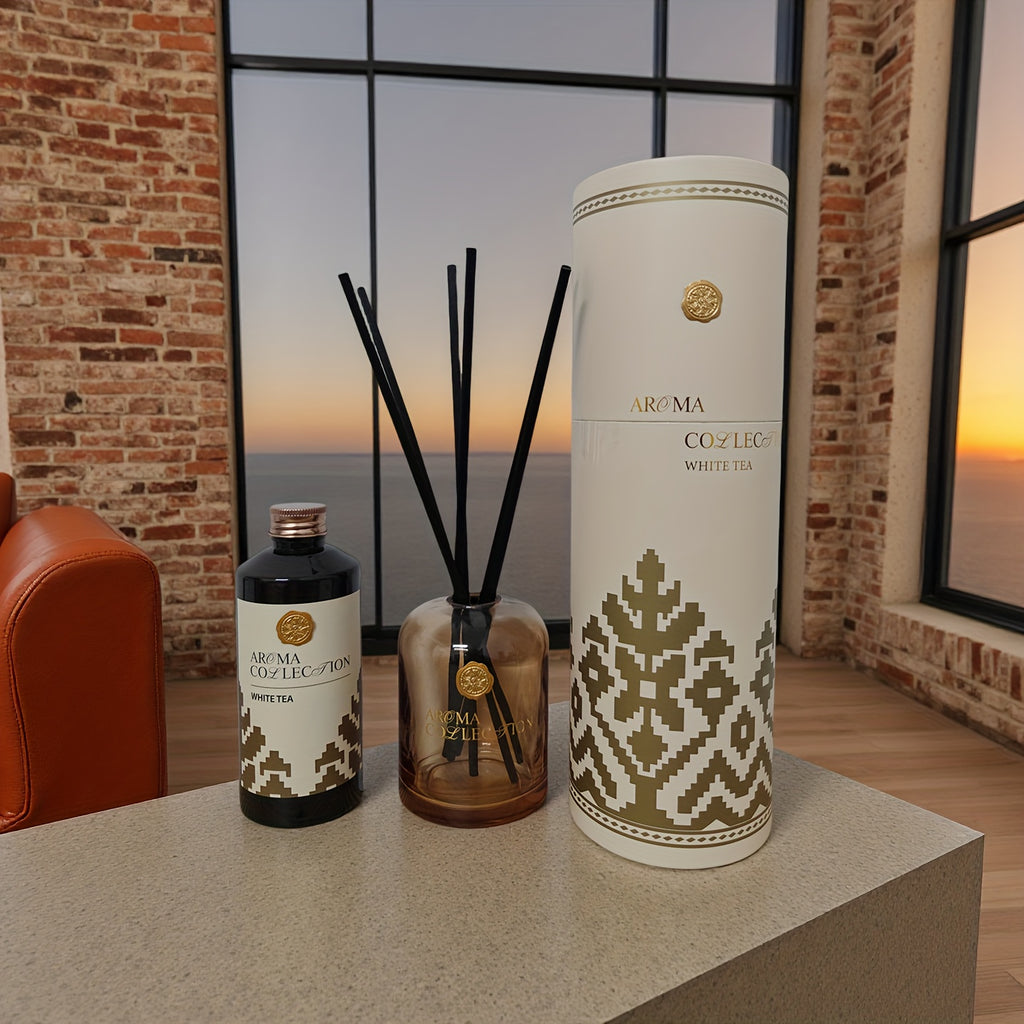 Premium Gift Set with 200ml/6.76oz Refill & Container, Includes Diffuser Sticks – Home Fragrance Oil Kit for Bathroom Deodorizing, Bedroom Scenting and Room Decoration in Living Rooms, Shelves or Offices to Enhance Indoor F House Of Avana