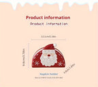 1pc Christmas Santa Claus Ceramic Napkin & Tissue Holder - Red and White Santa, Tabletop Decor for Christmas Dining, Holiday Party Centerpiece - Festive Table Decoration, Seasonal Home Accessory, Embossed Design, Highquality House Of Avana