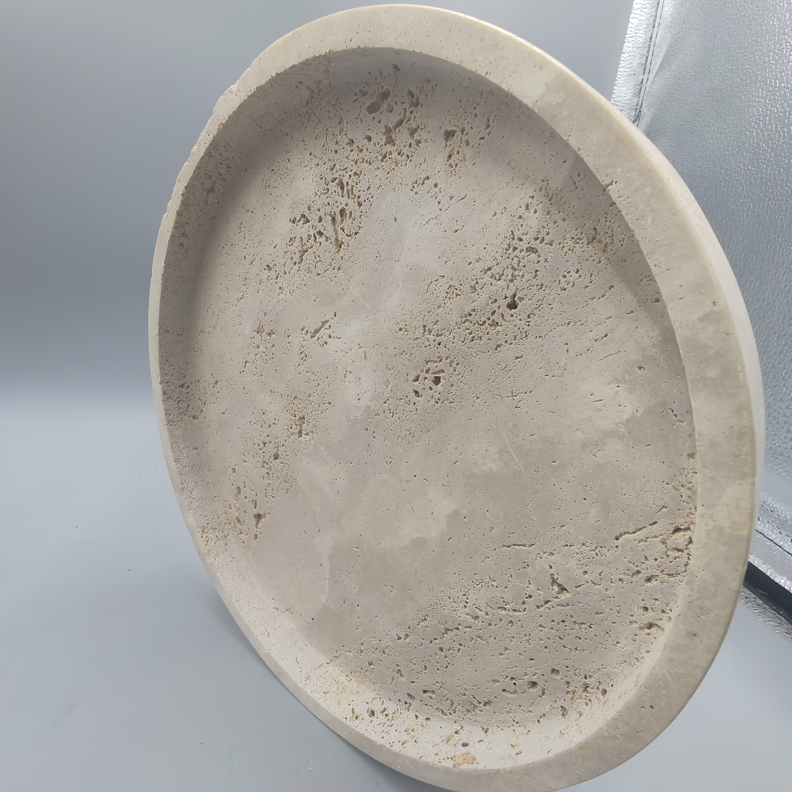 2025 Must-Have! Natural Yellow Marble Round Tray, Home Aesthetic New Pet, Unlocking Home Elegance, Encountering Grace! Redefining Cozy! Suitable for Bathroom, Vanity, and Entryway Storage Organization House Of Avana