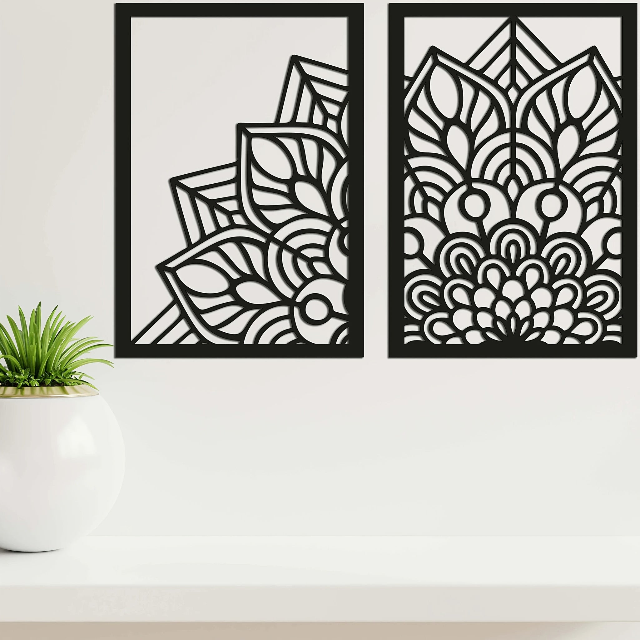 Wall Art - Brown Wood Mandala Panel