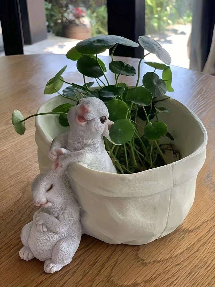 Rabbit Sculpture - Decorative White Small