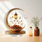 2d Flat - 2d Acrylic Crescent Moon and Star Tabletop Decor – Boho Style, Universal Holiday Collectible... - House Of Avana