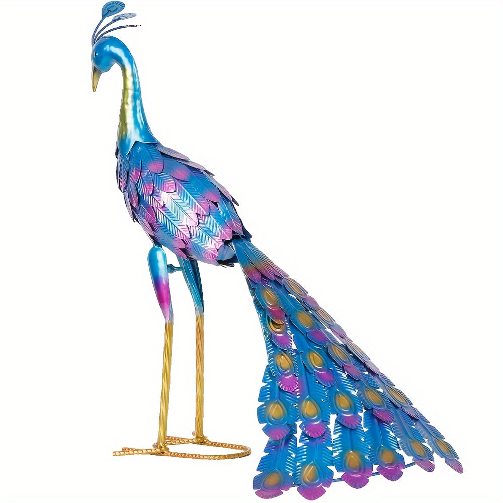 Perfect Metal Peacock Statue - Elegant Outdoor Garden, Lawn, and Patio Decor for Parties & Weddings House Of Avana