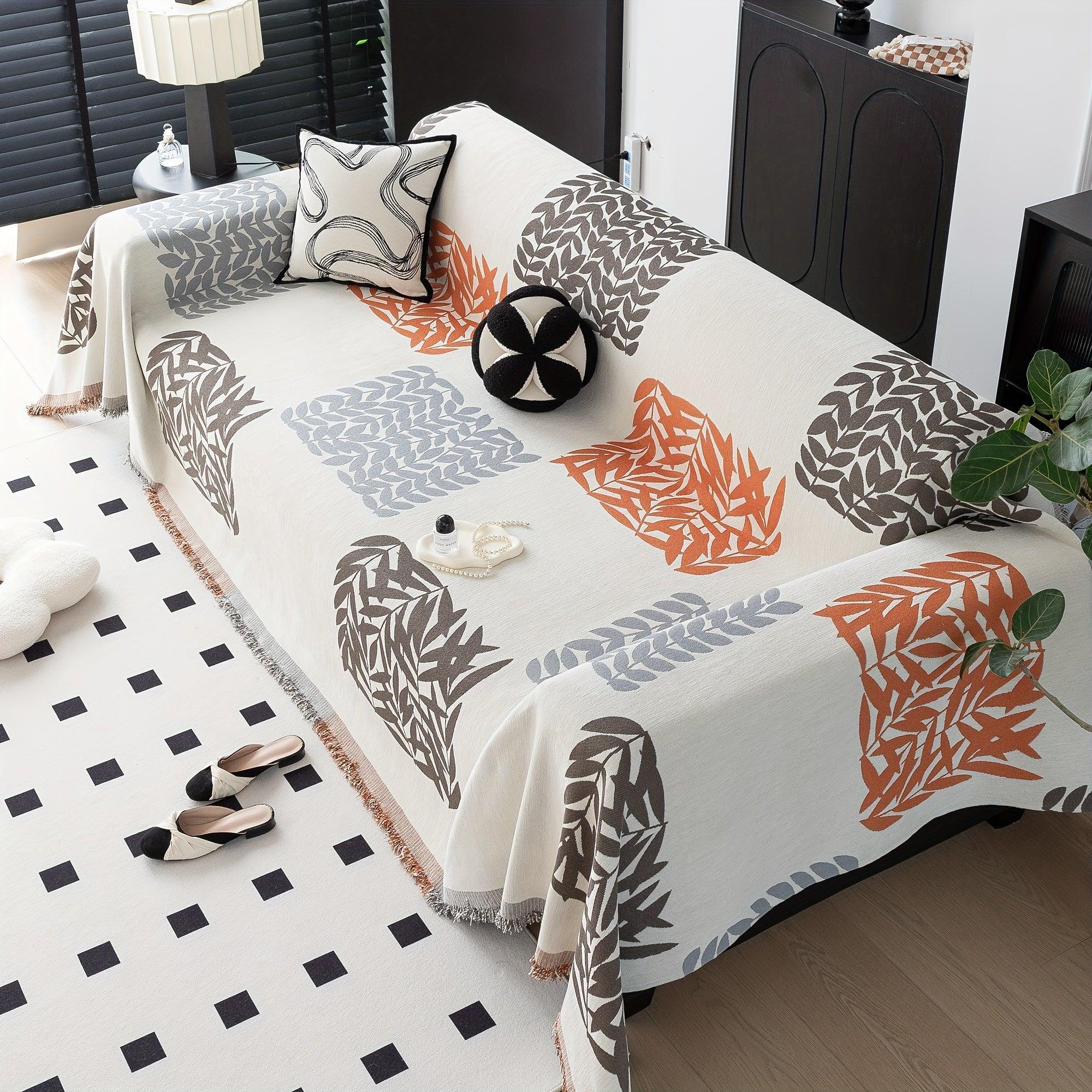 Boho Style Sofa Throw Covers with Tassel Embellishment | All-Season topspet