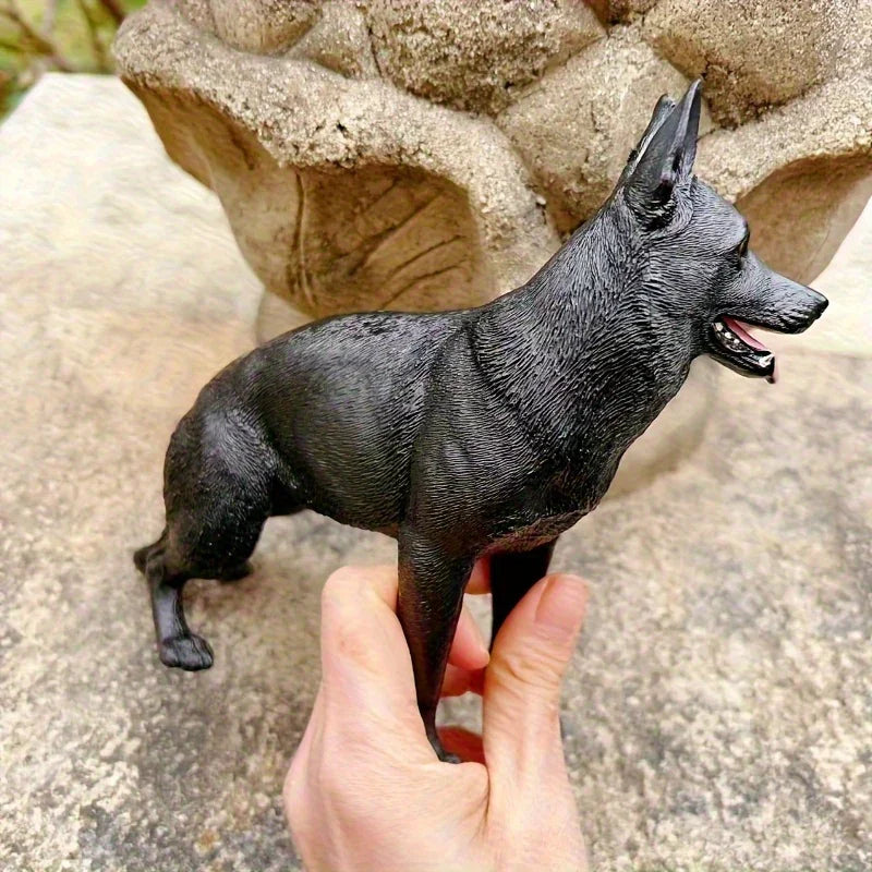 German Shepherd Dog Cognitive Decorative Figurine Realistic PVC Statue German Shepherd Dog Statue Military Style Action Doll Perfect Birthday Gift Dog Statue Static Solid Simulation Animal Dog Model House Of Avana