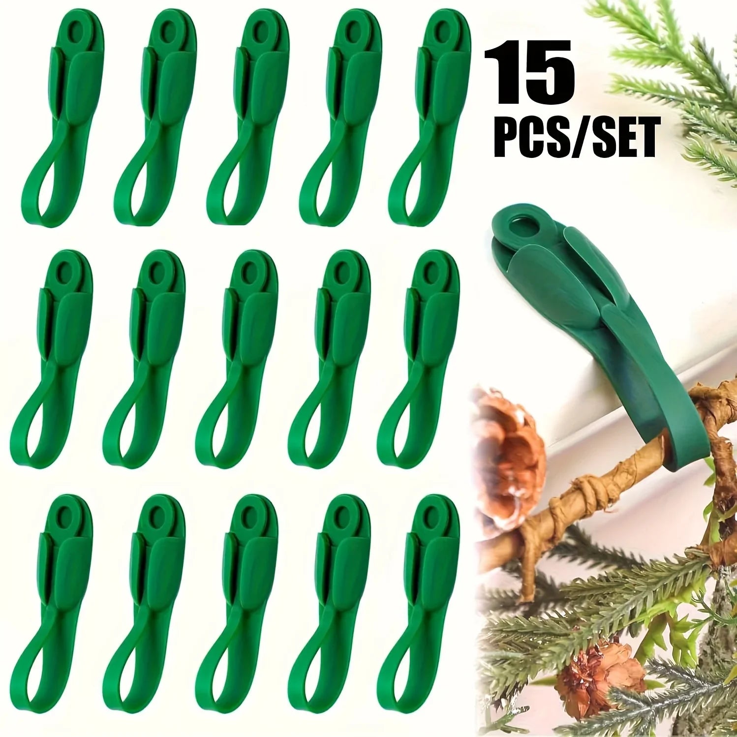 6/12/15pcs Christmas Wreath Hooks Set | Stretchable and Reusable Silicone Adhesive Hangers for Cloaks, Fireplace Stockings, and Wreath Hanging, No-Drill Invisible Installation, Strong Self-Adhesive, Durable Adhesive for Chris House Of Avana