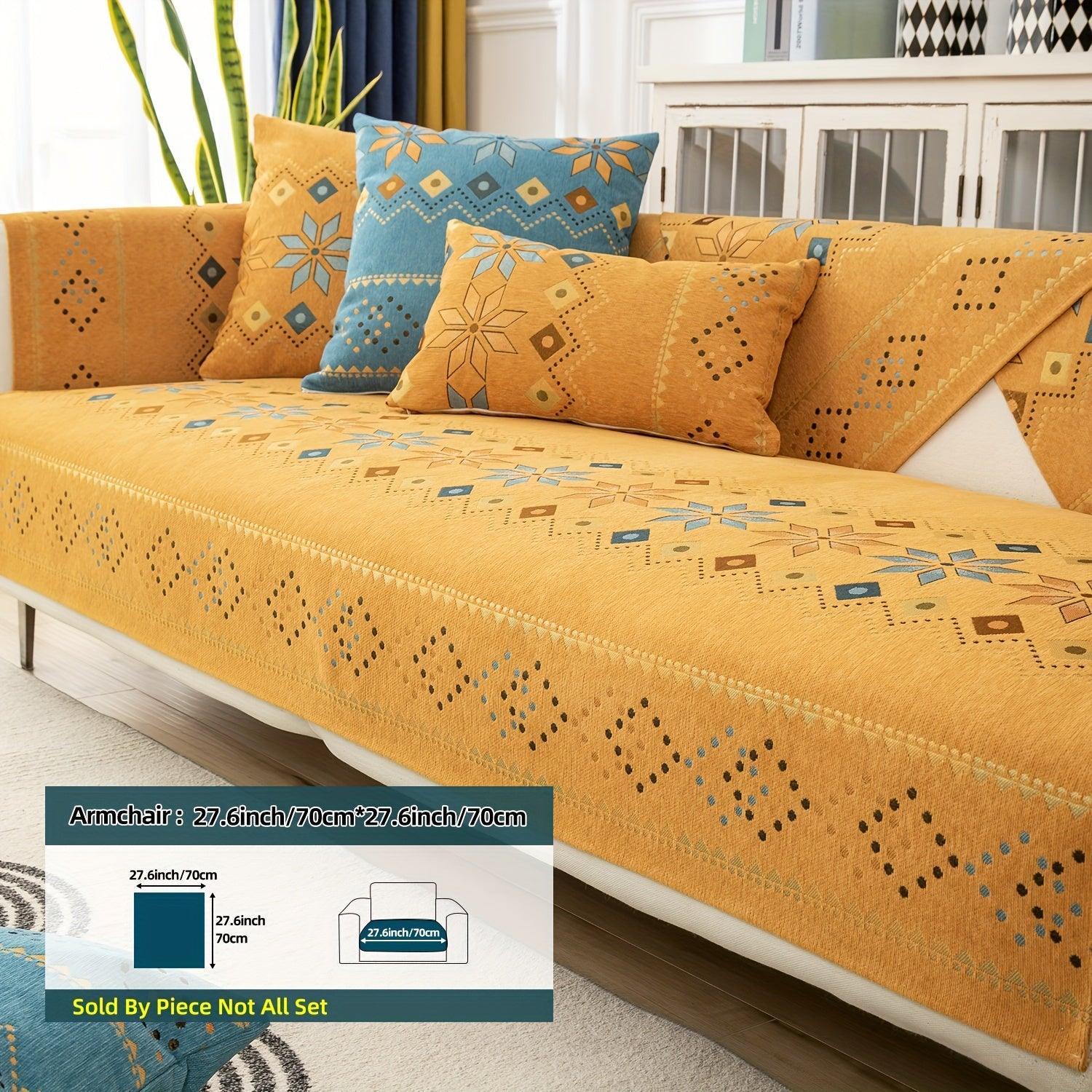 Stylish Bohemian Chenille Slipcovers for Couches topspet