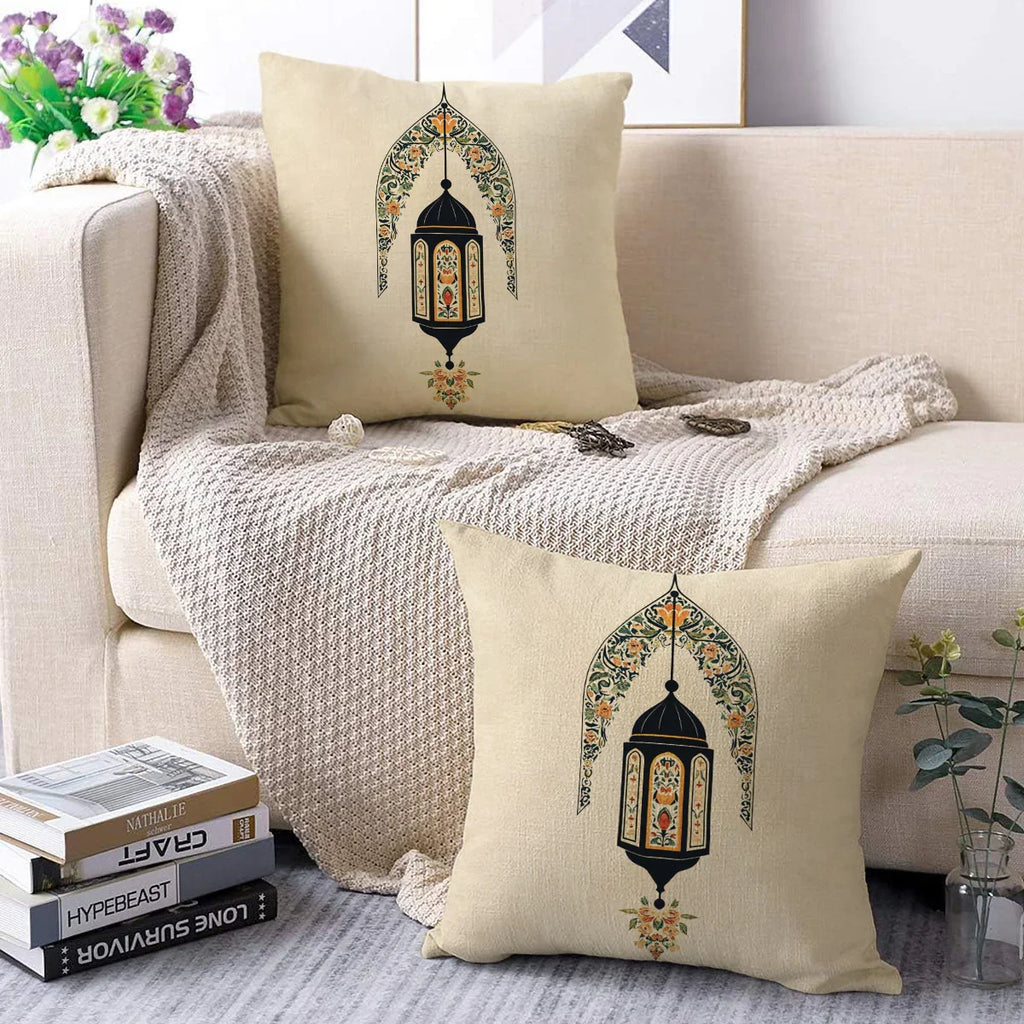 Pillow Covers - Zippered Cotton Beige