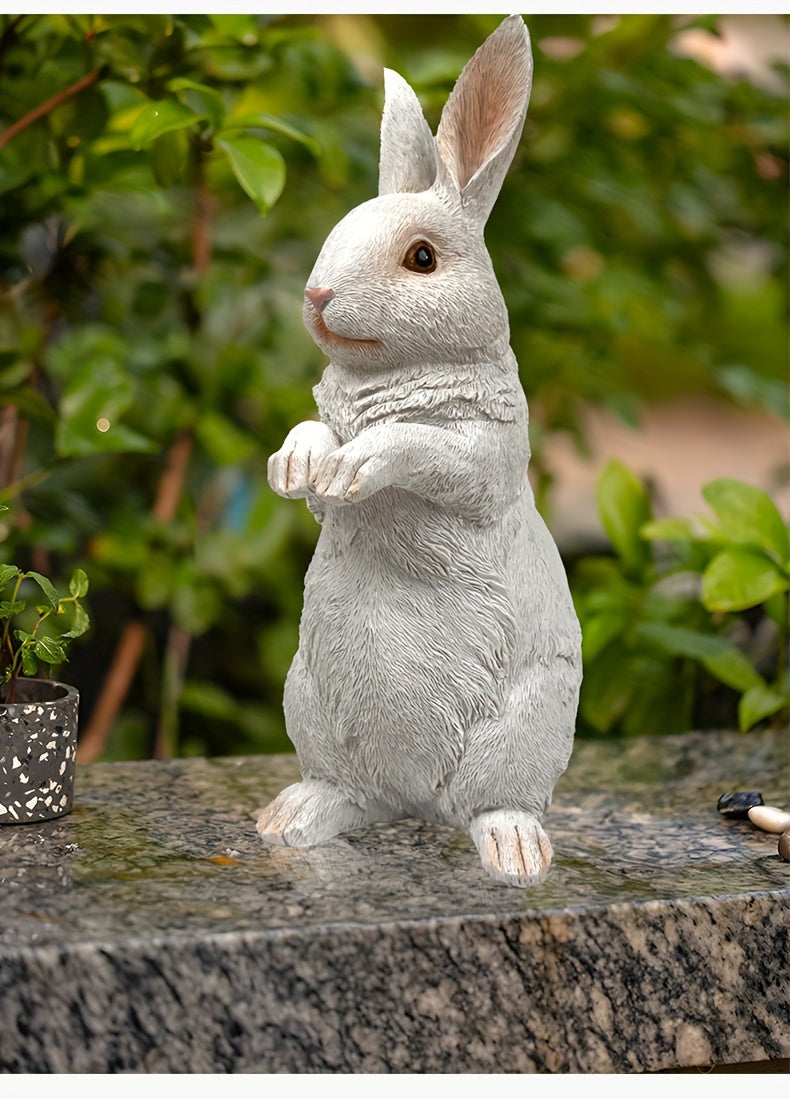 Charming Resin Rabbit Statue - Versatile Indoor/Outdoor Decor for Garden, Patio, and Home House Of Avana
