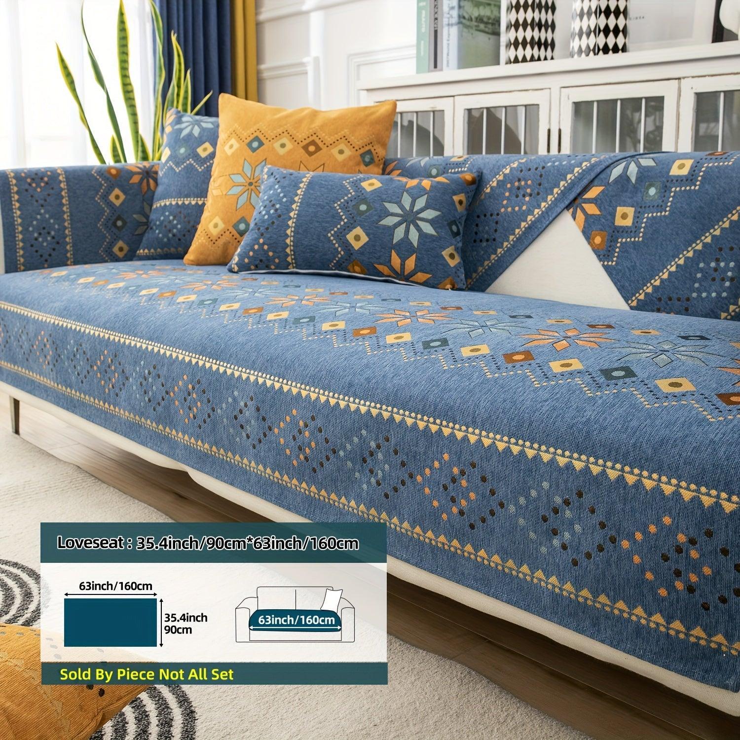 Stylish Bohemian Chenille Slipcovers for Couches topspet