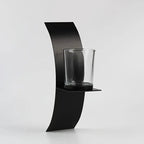 S, Wall Sconce Candle Holder, 3d Curved Wall Candle Holder, Black Iron Candle Holder, Wall Hanging... - House Of Avana [[SKU:HOA-WAL-063]]