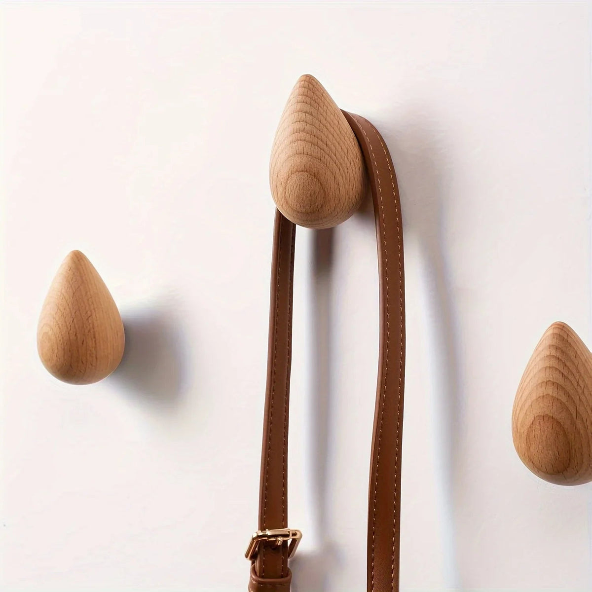 S Wooden Teardrop Hooks - Heavy Duty Wall Hooks for Keys, Hats, Bags, Scarves - Rustic Farmhouse Decor -... - House Of Avana [[SKU:HOA-ENF-003]]