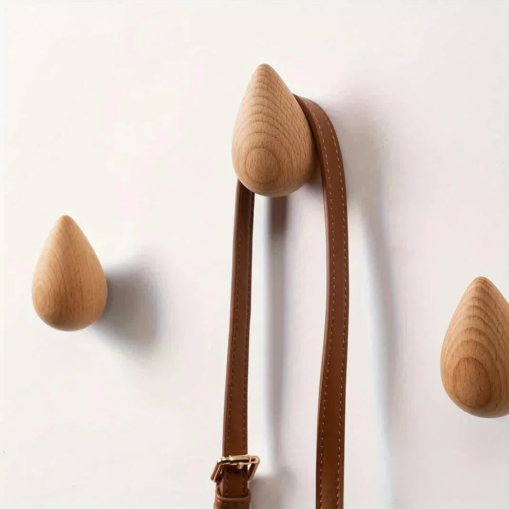S Wooden Teardrop Hooks - Heavy Duty Wall Hooks for Keys, Hats, Bags, Scarves - Rustic Farmhouse Decor -... - House Of Avana