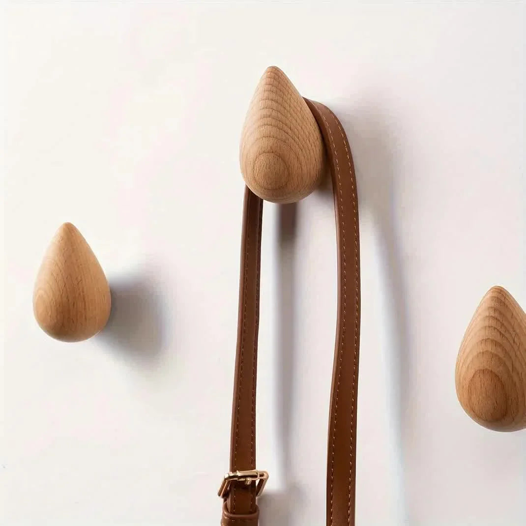 S Wooden Teardrop Hooks - Heavy Duty Wall Hooks for Keys, Hats, Bags, Scarves - Rustic Farmhouse Decor -... - House Of Avana