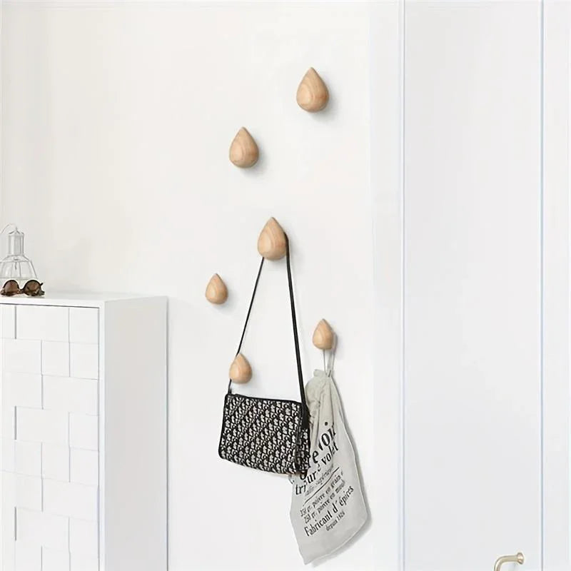 S Wooden Teardrop Hooks - Heavy Duty Wall Hooks for Keys, Hats, Bags, Scarves - Rustic Farmhouse Decor -... - House Of Avana